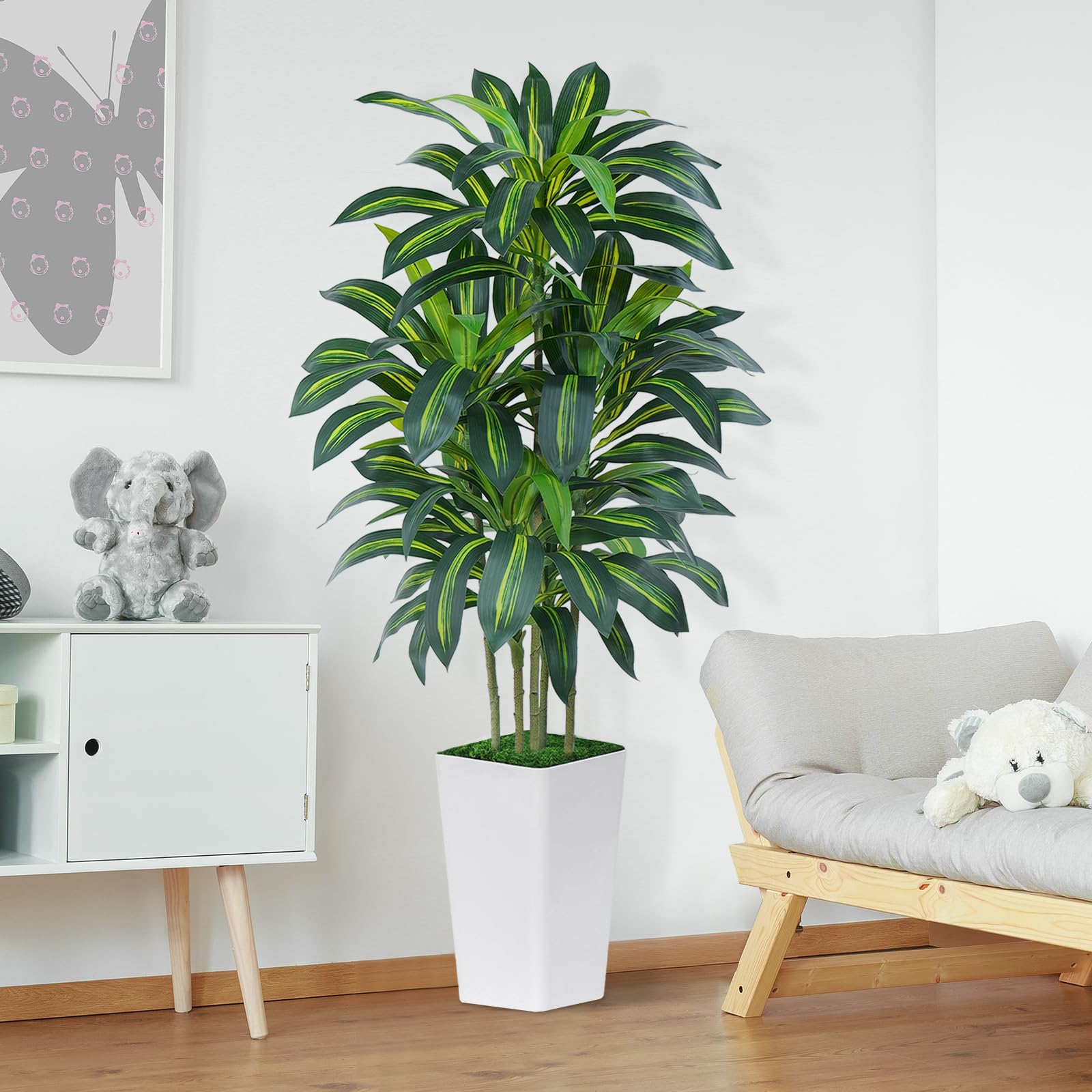 Keeplush luxe indoor tree complements neutral decor for timeless elegance.