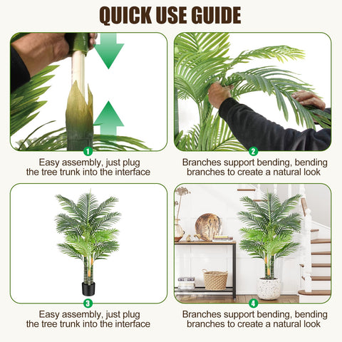 Keeplush indoor-outdoor palm tree, color-graded leaves and vivid visuals.