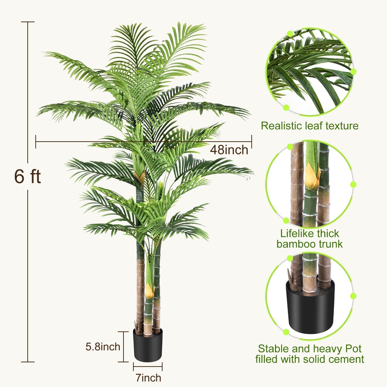 Keeplush palm suitable for indoor outdoor decor with easy maintenance