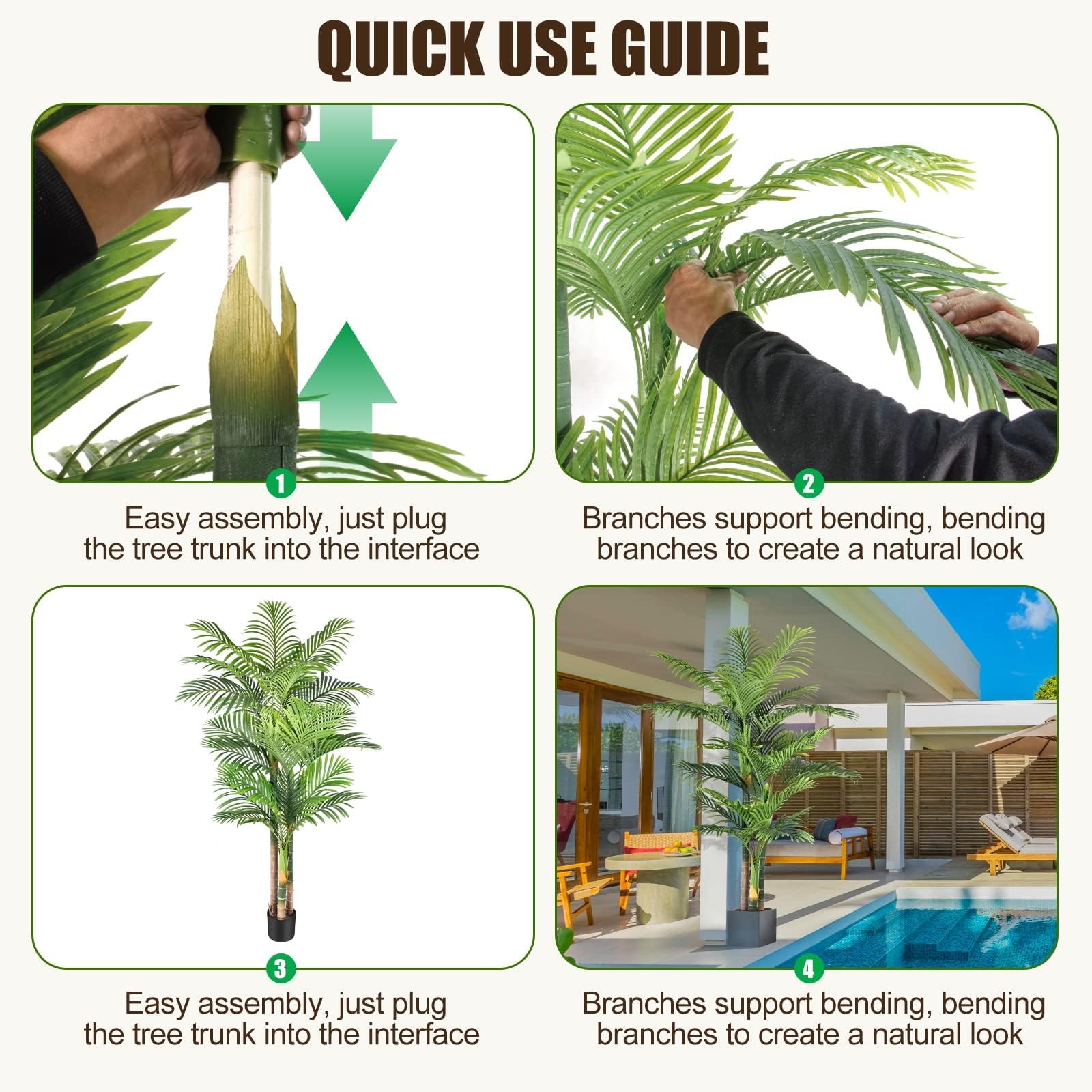 Keeplush 6ft palm as living room centerpiece and entryway accent