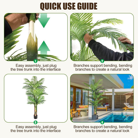 Keeplush 6ft palm as living room centerpiece and entryway accent