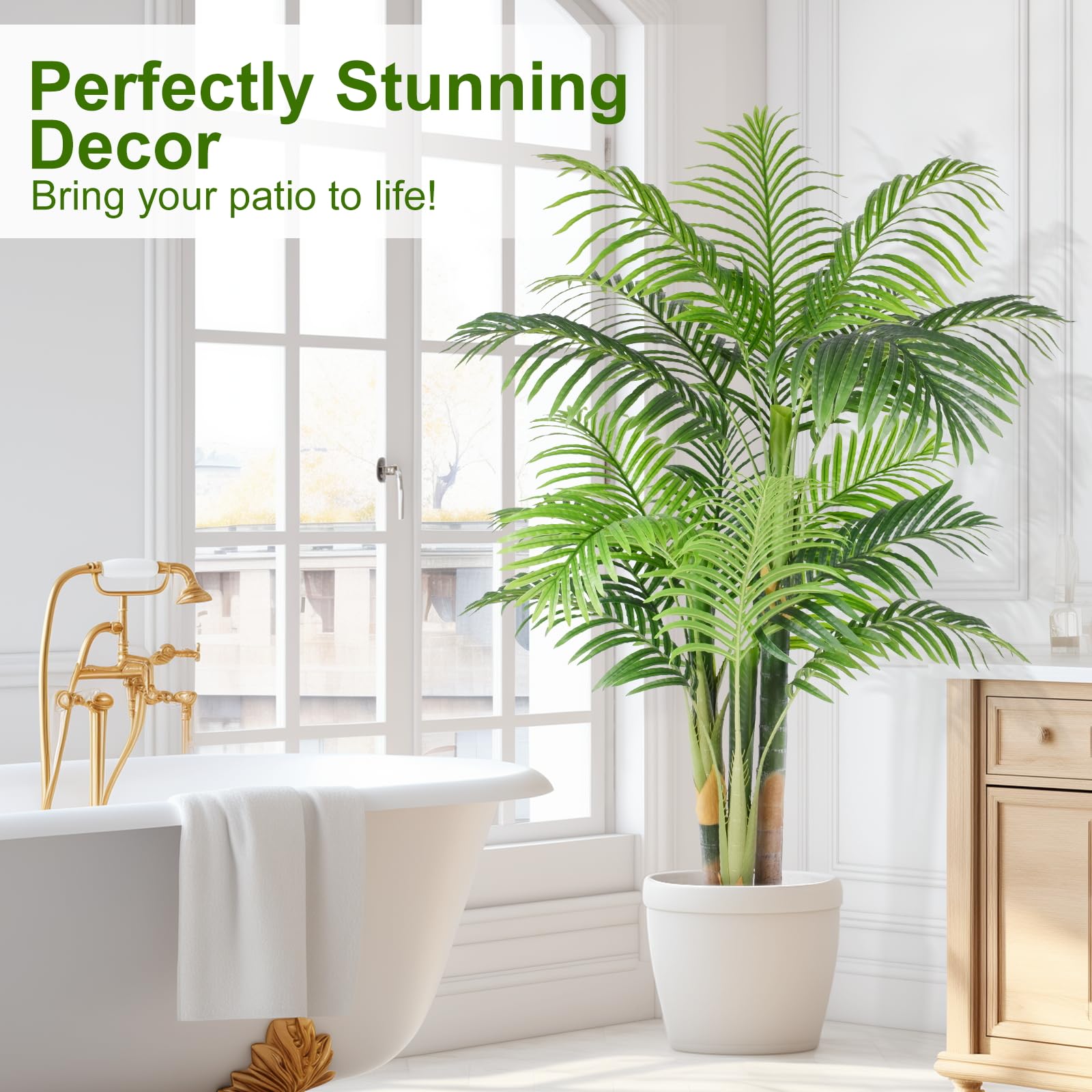 Keeplush low-maintenance palm tree ships ready to place