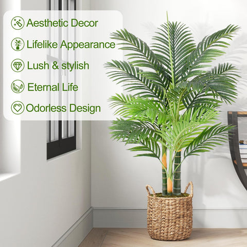 Keeplush modular palm tree setup, quick assembly for balcony or veranda.