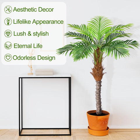 Keeplush palm tree assembly demonstrating quick setup and shaping.