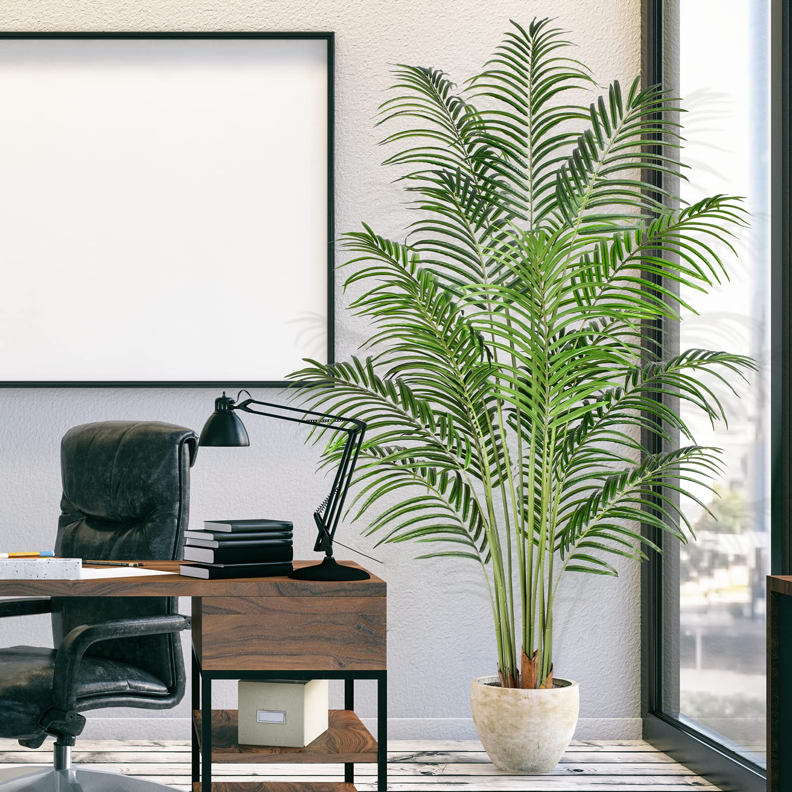 Keeplush 6ft palm tree ideal for office decor and reception areas.