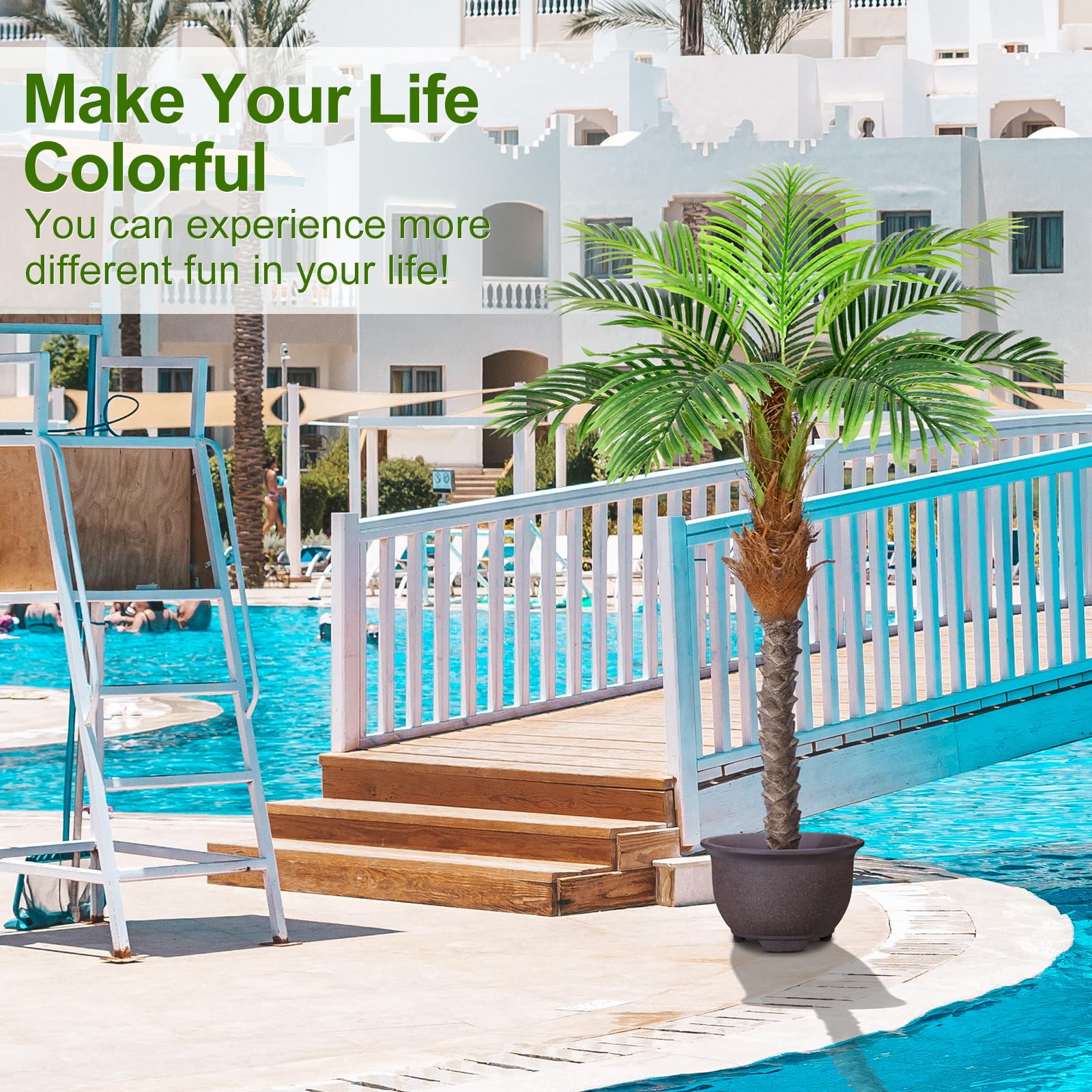 Keeplush palm tree trunk detail shows sturdy construction and realistic texture.