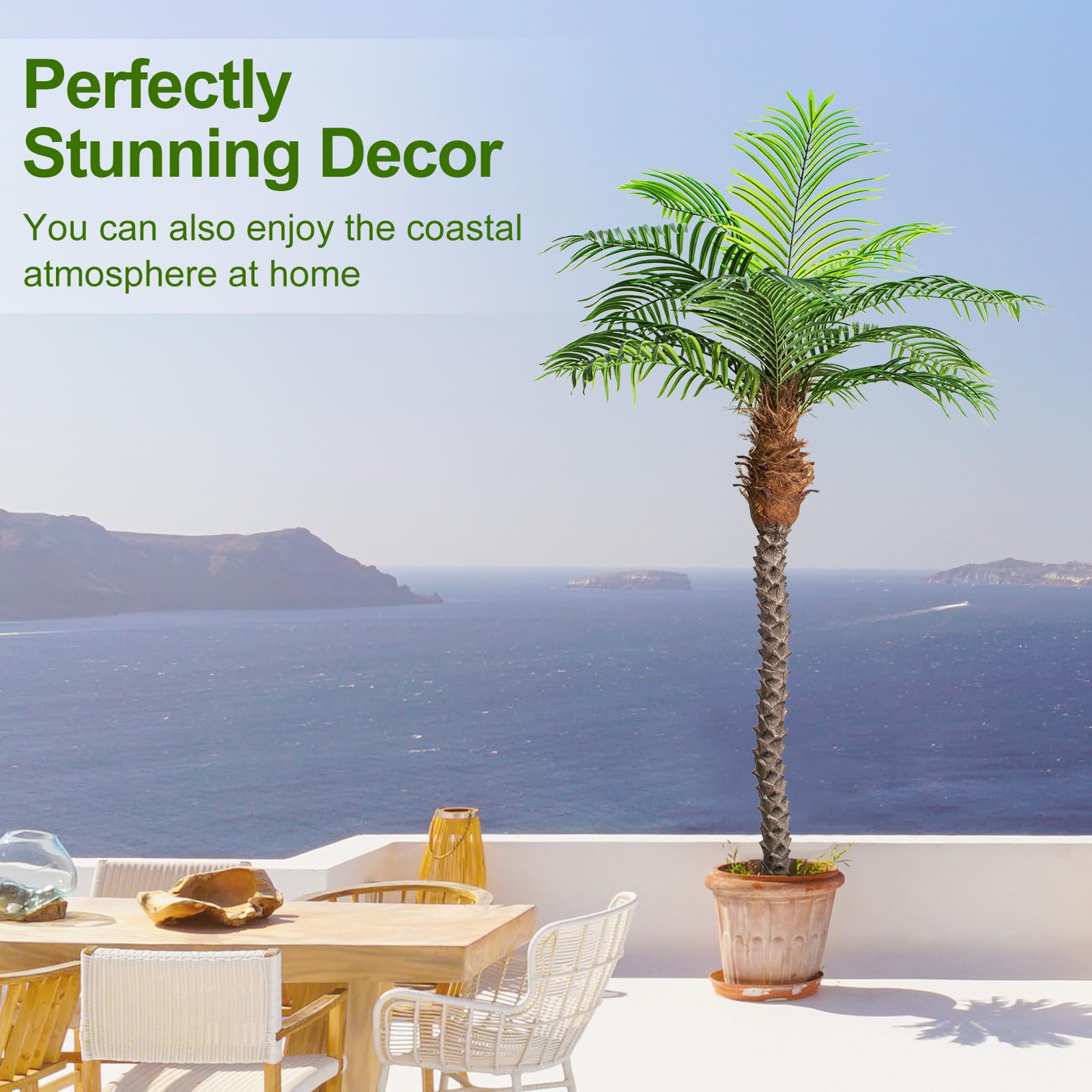 Keeplush Phoenix Palm Tree dimensions-82-in convey dramatic presence.