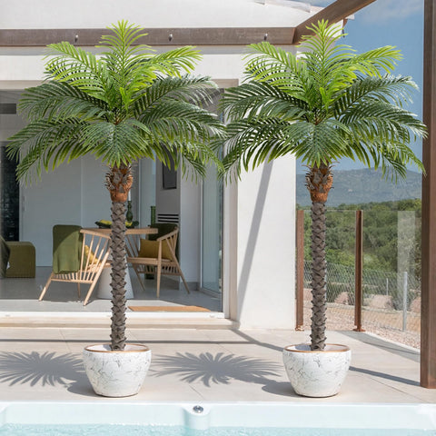 Keeplush phoenix palm tree outdoor decor with lifelike fronds for tropical vibe.