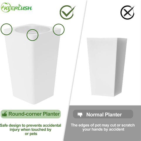 Keeplush rounded-edge planter designed for safe, kid- and pet-friendly spaces.