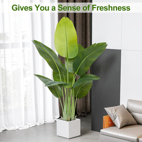 Keeplush tropical artificial plant floor brightens home decor