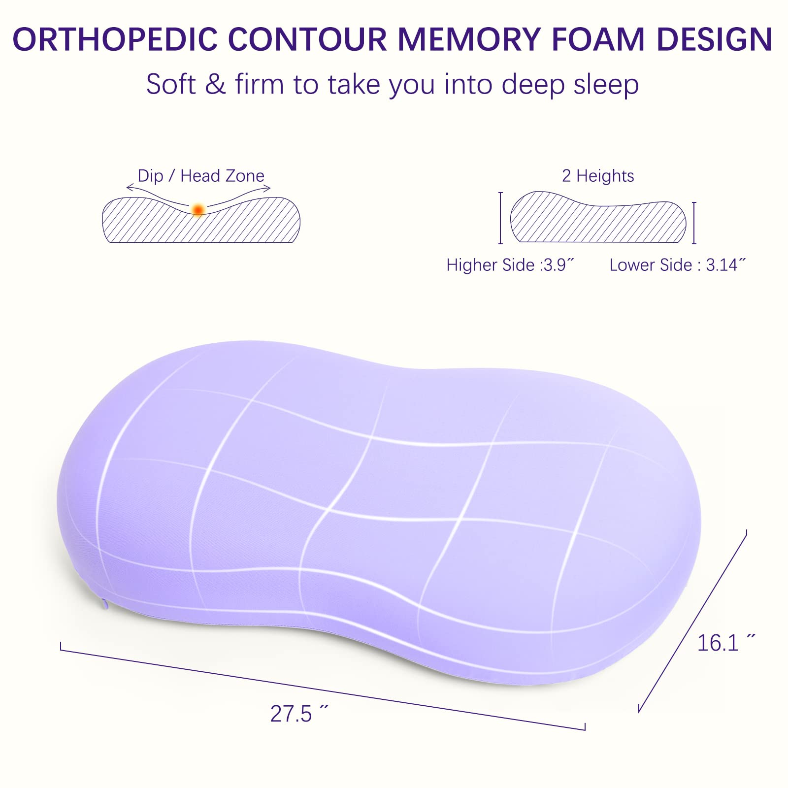 KeepMOV neck-shoulder alignment feature helps reduce tension for a comfortable night's rest.