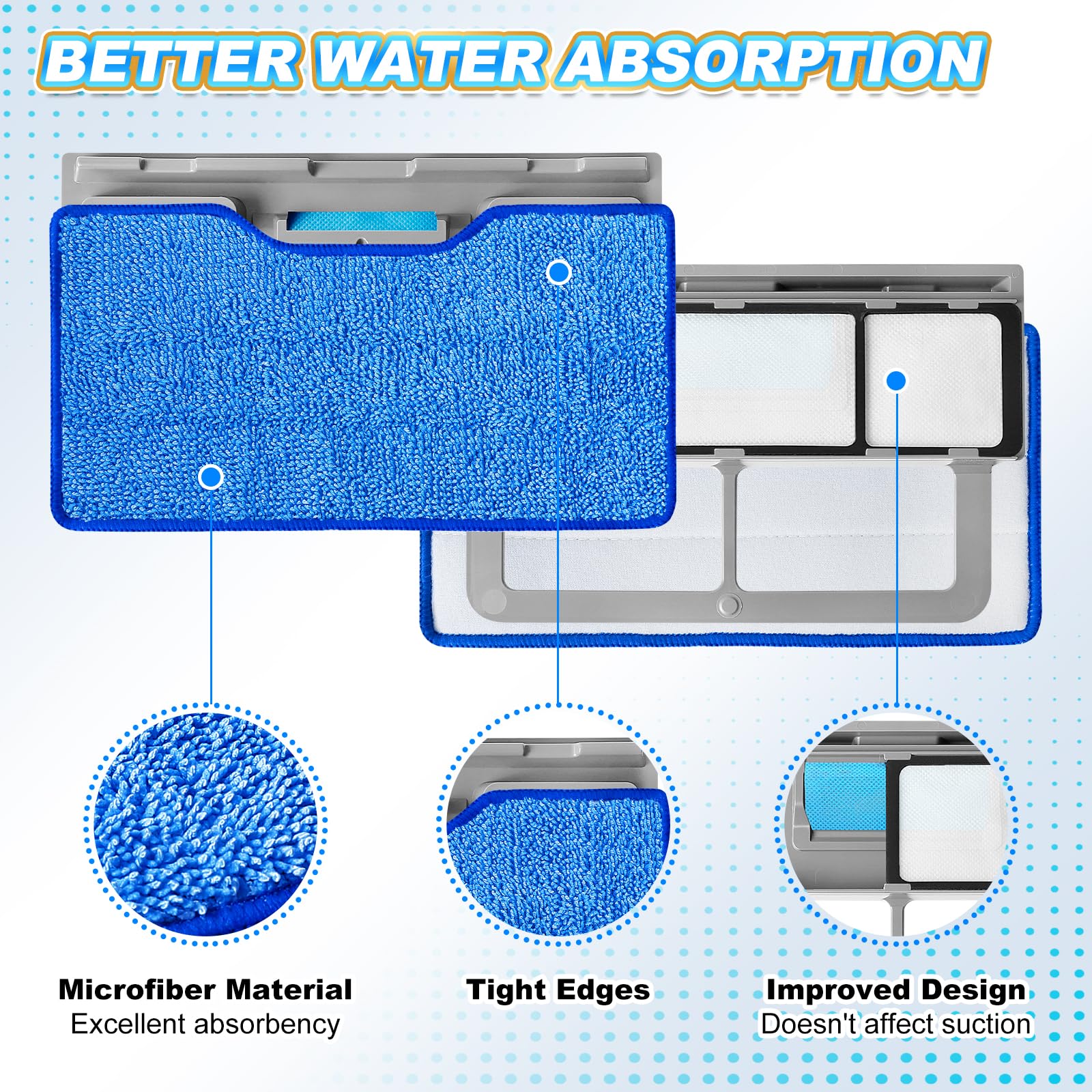 KEEPOW ABS frame durability keeps pads aligned during cleaning.