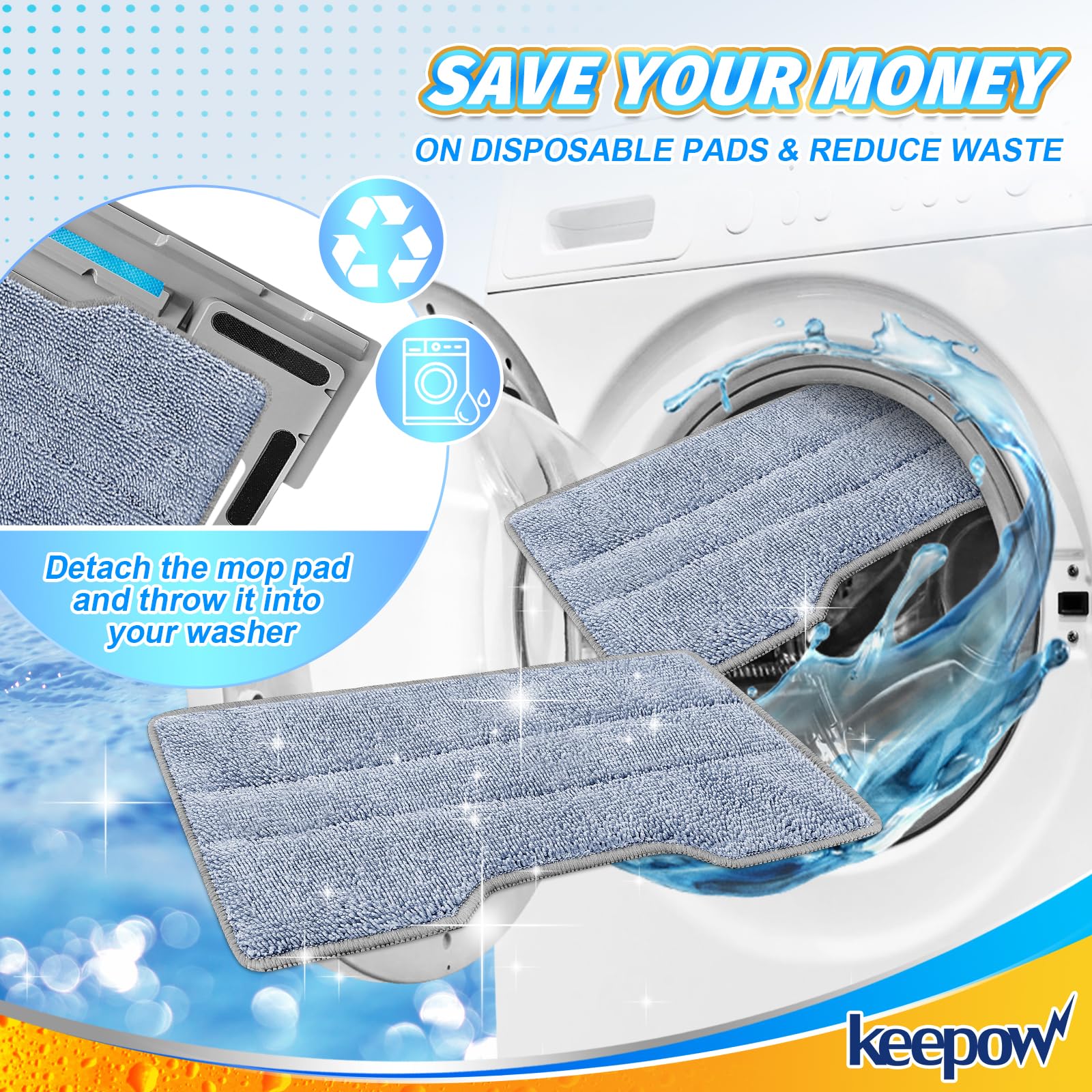 KEEPOW pads install easily with simple attachment steps