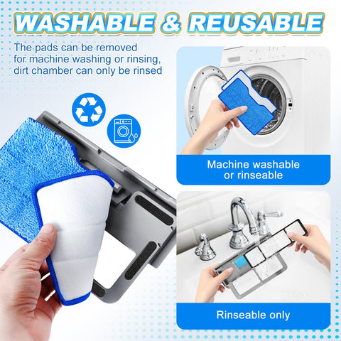 KEEPOW machine-washable microfiber pads extend life and reduce waste.