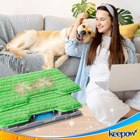 KeePow microfiber pads trap debris without hair shedding