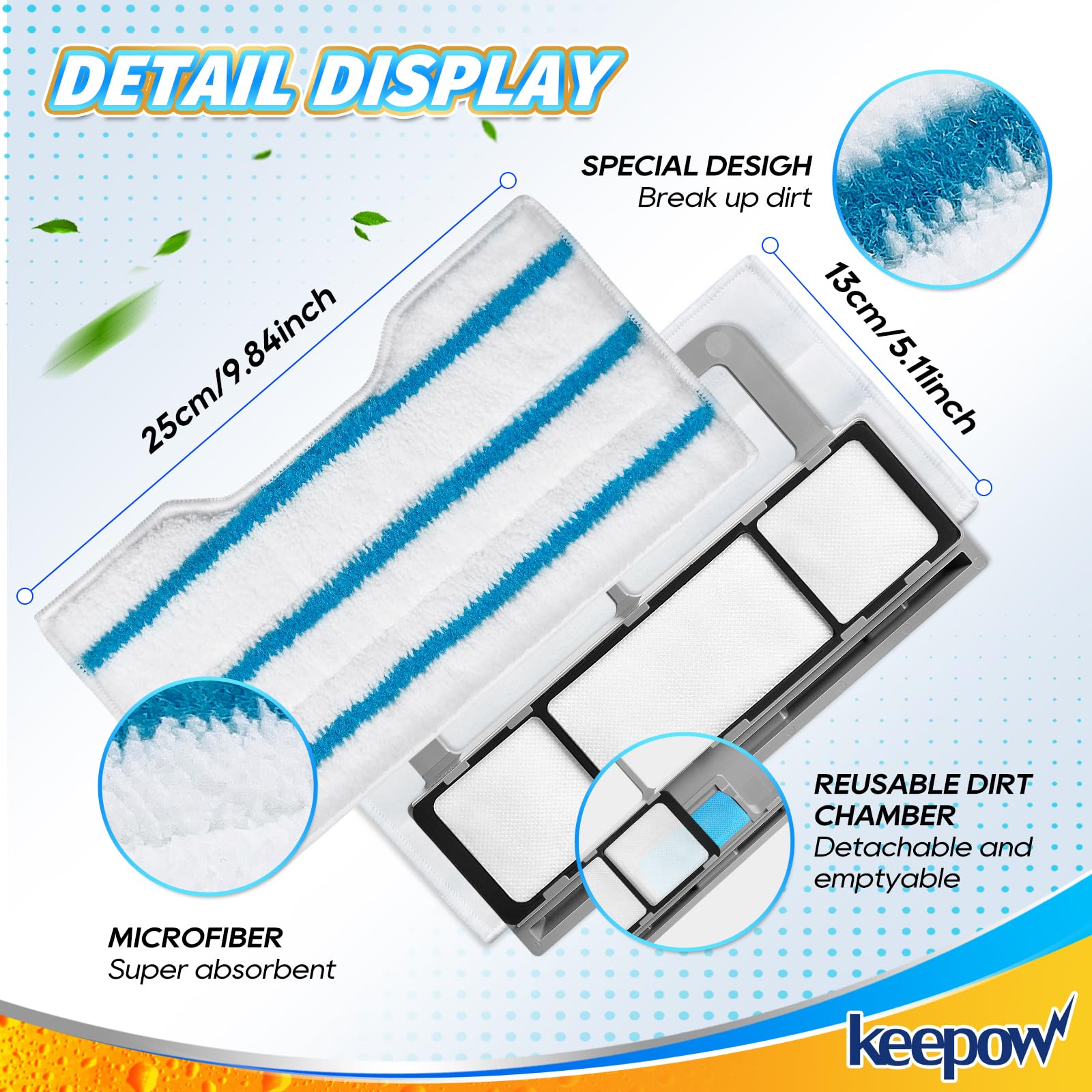 KEEPOW reusable pad is machine washable for many cycles.