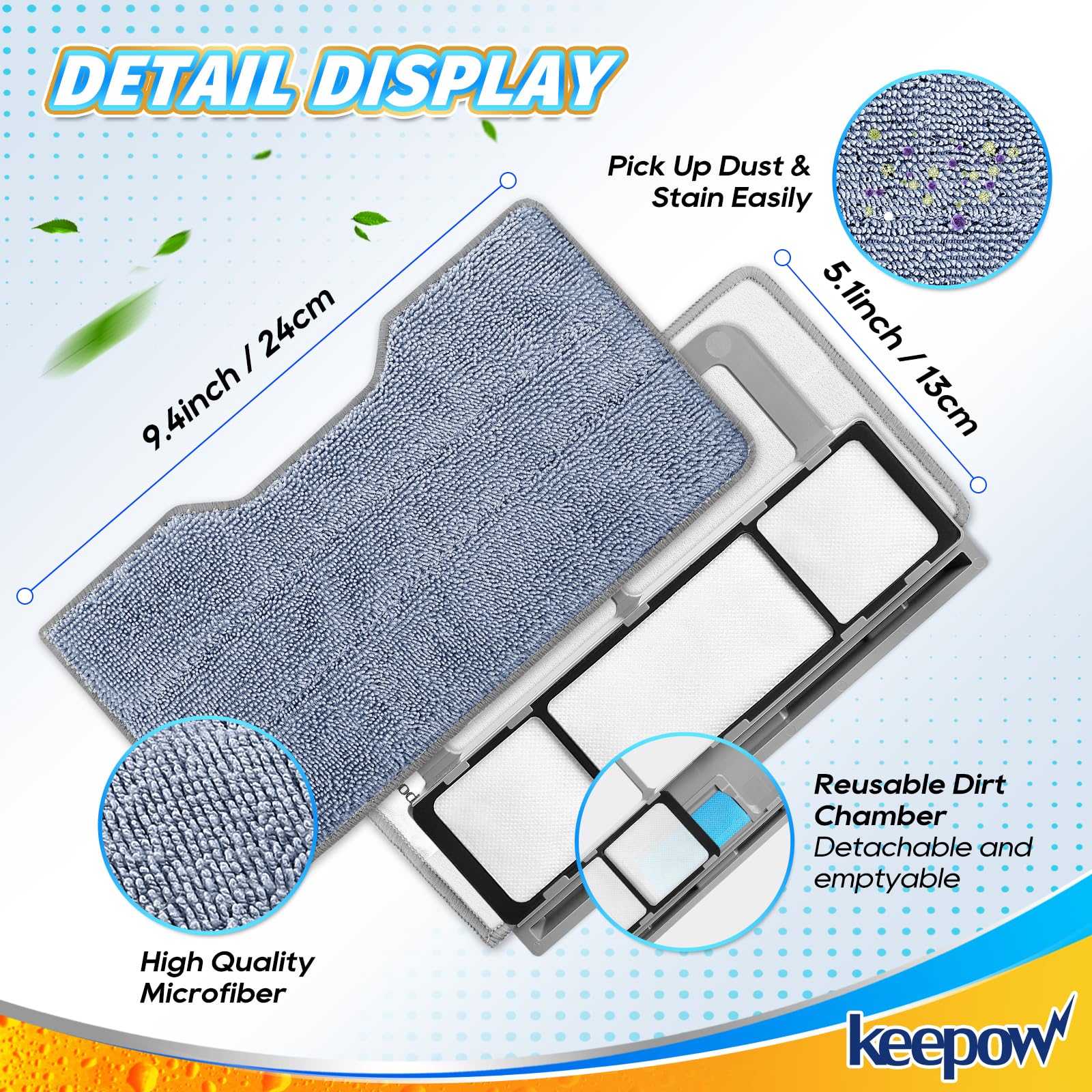 KEEPOW reusable pads reduce waste by replacing disposable refills