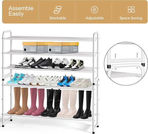 KEETDY boot storage within rack keeps tall shoes tidy