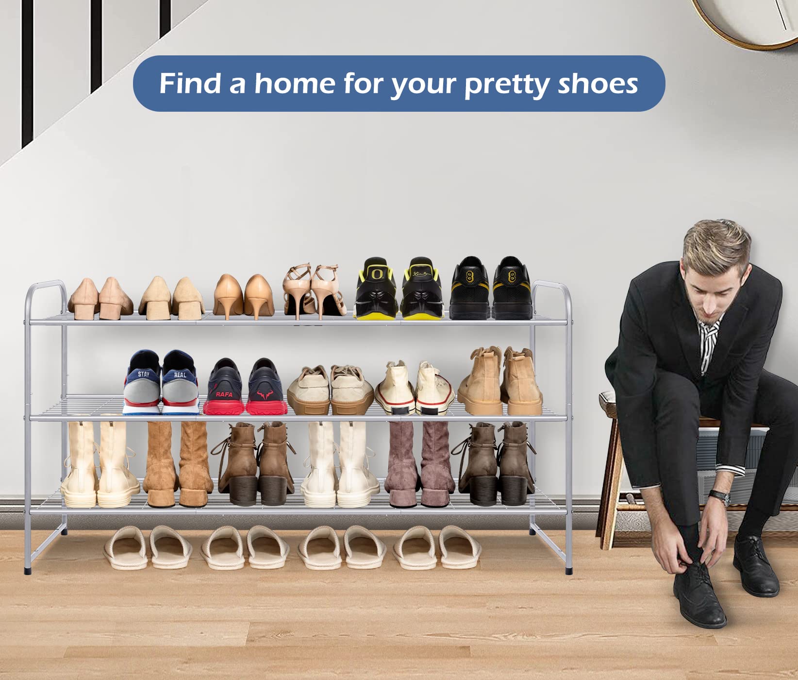 Keetdy compact heavy-duty frame supports daily footwear