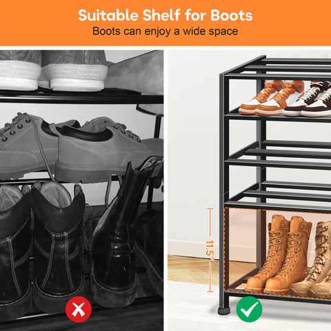 KEETDY large-capacity rack holds 24 pairs neatly, reducing clutter at the entry.