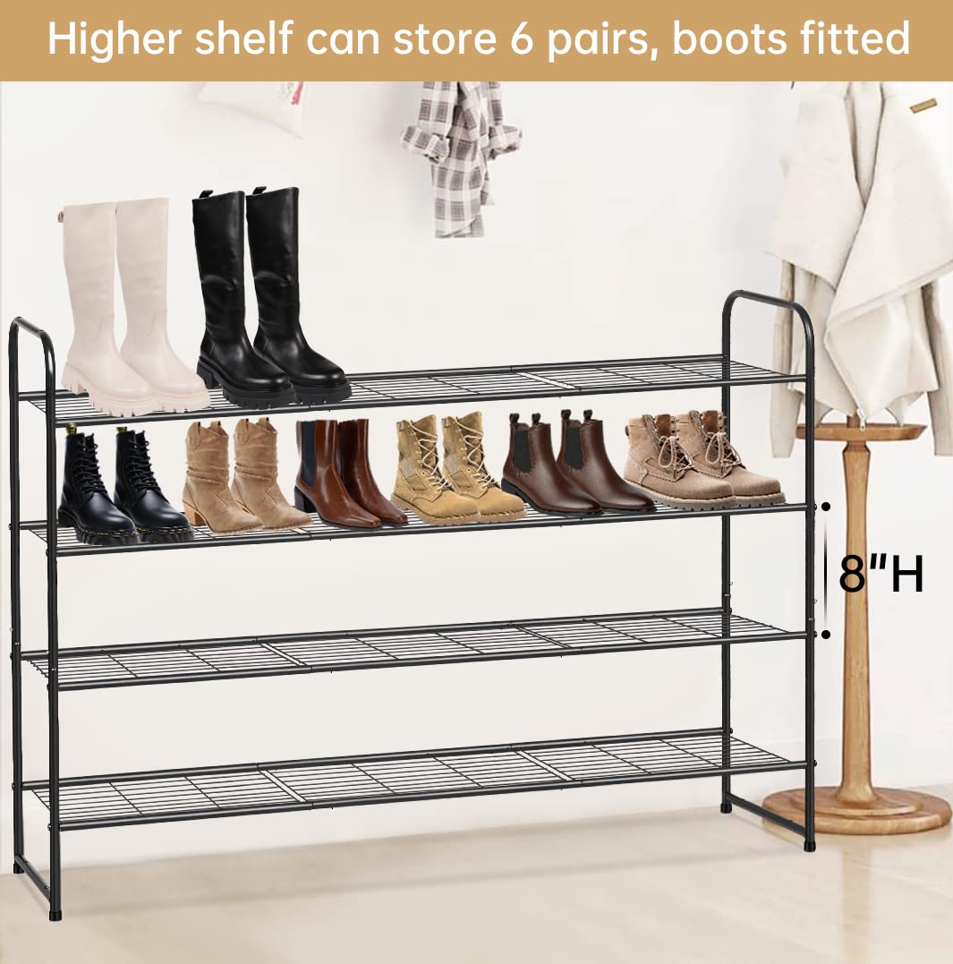 KEETDY stackable shoe rack 8-tier configuration saves vertical space