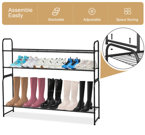 KEETDY wide shelf fits in closet or entryway for daily organization.