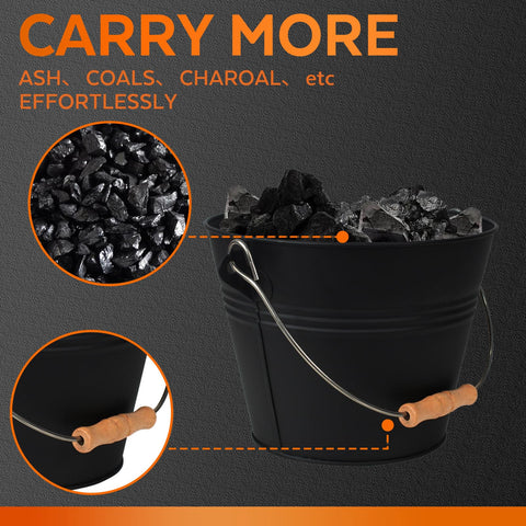 KEFIY compact 1.3-gallon ash bucket dimensions for space-saving storage