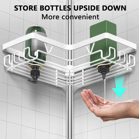 KEGII 24 built-in hooks offer space for towels, razors, and sponges.