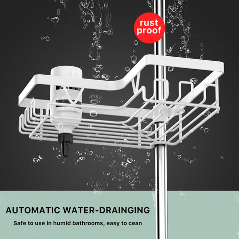 KEGII high-fence design prevents spills and bottle tipping in the shower.