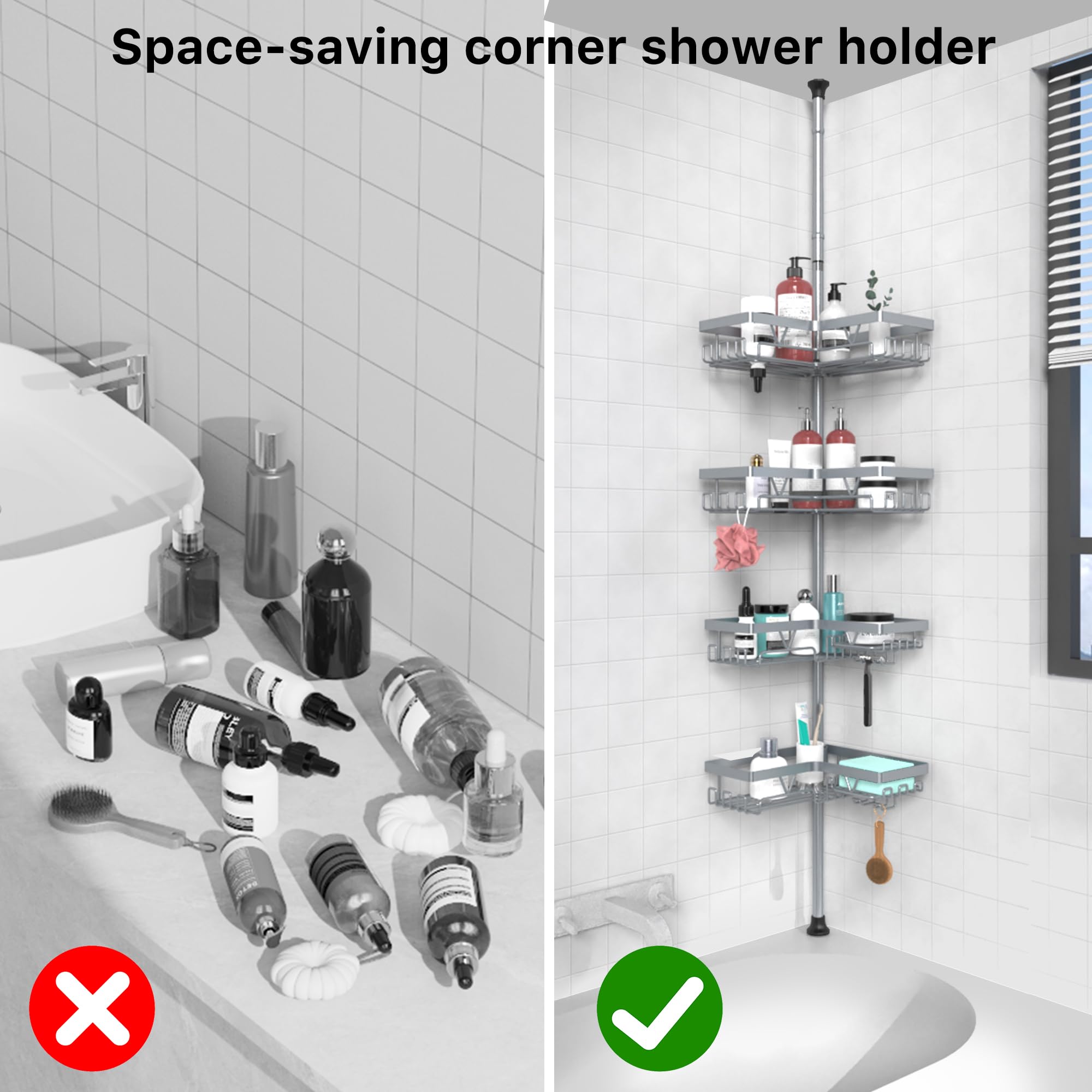 KEGII light gray finish complements modern bathroom decor.