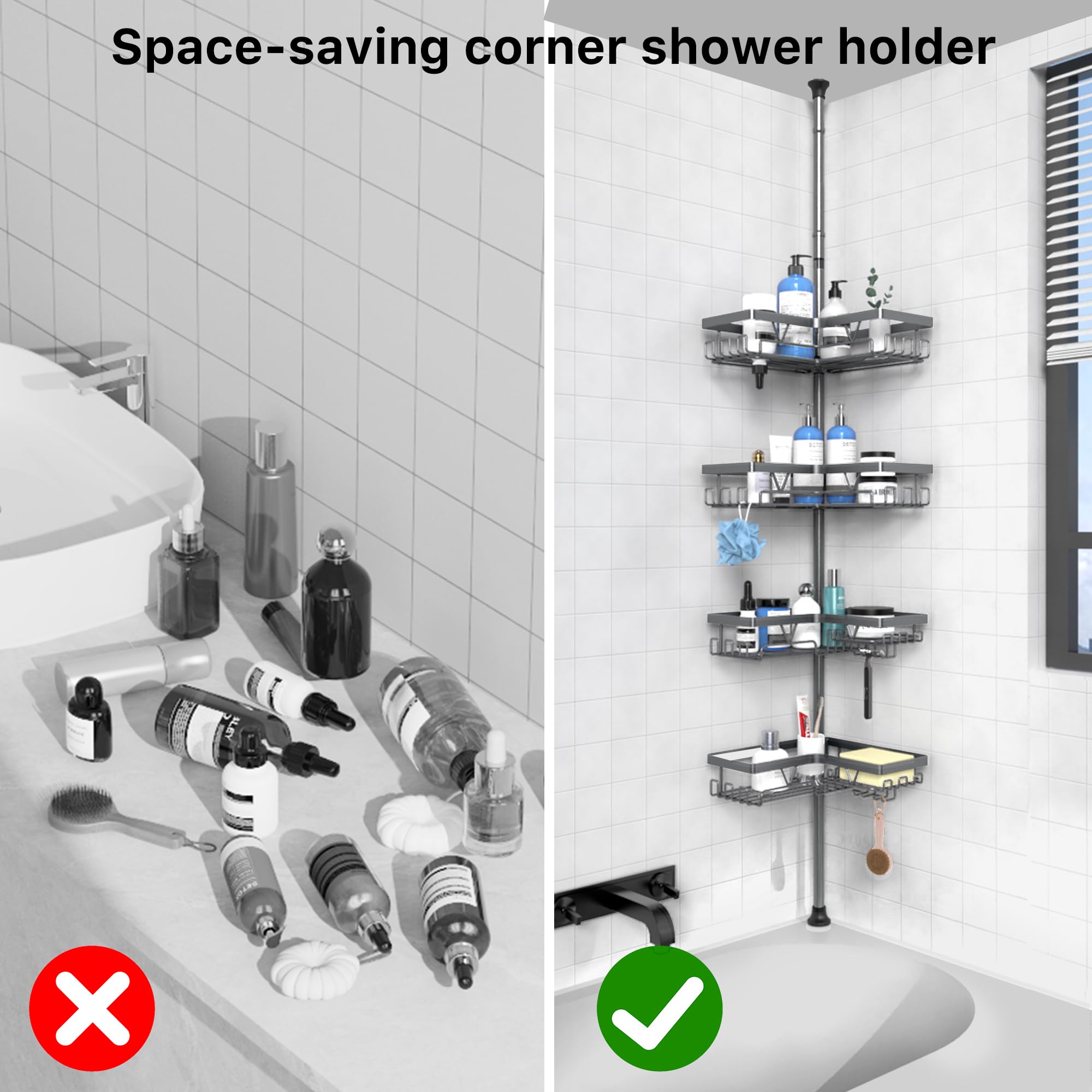 KEGII no-drill installation guide suitable for rentals.