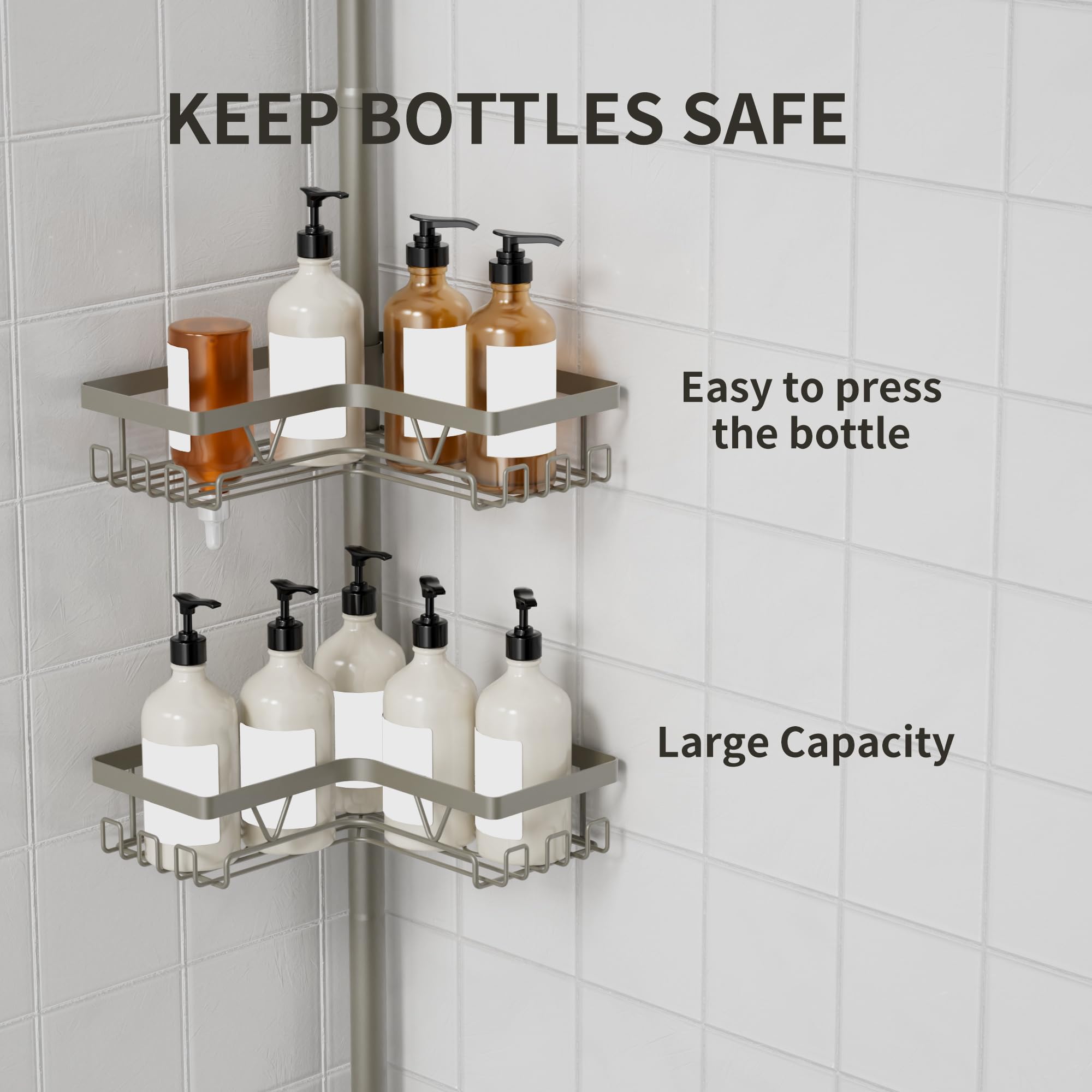 KEGII no-drill setup makes renter-friendly installation quick and tool-free.
