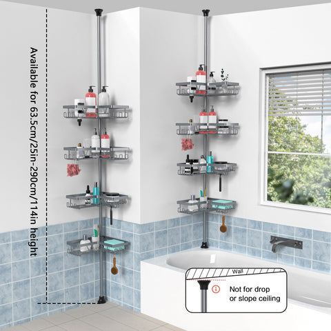 KEGII raised edges prevent items from falling in the shower.