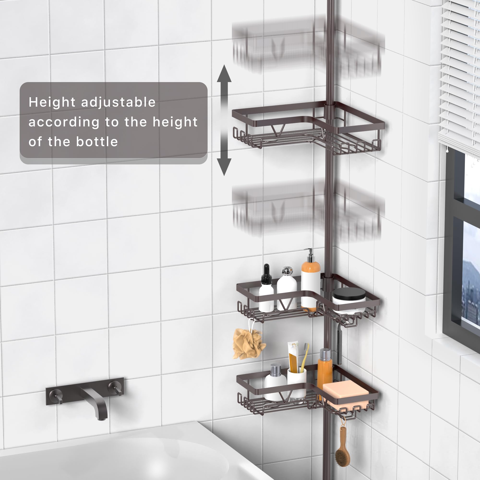 KEGII drain fast design prevents water buildup on open frame shelves.