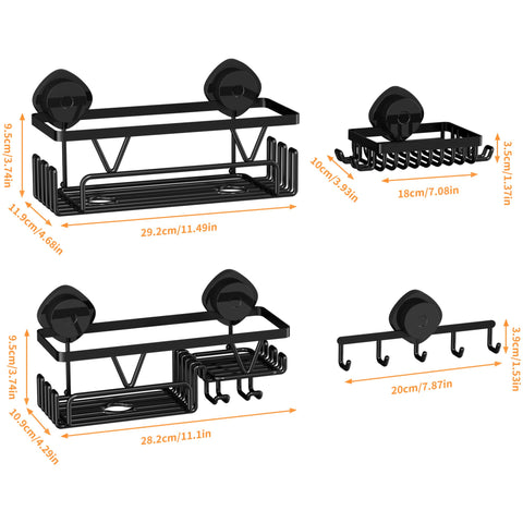 KEGII compact dimensions maximize vertical storage in tight showers.