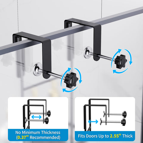 KEGII anti-sway suction cups stabilize the caddy on doors and tiles