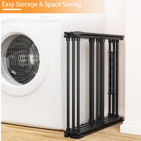 KeingGcopr retractable width adapts for towels, delicates, and garments.