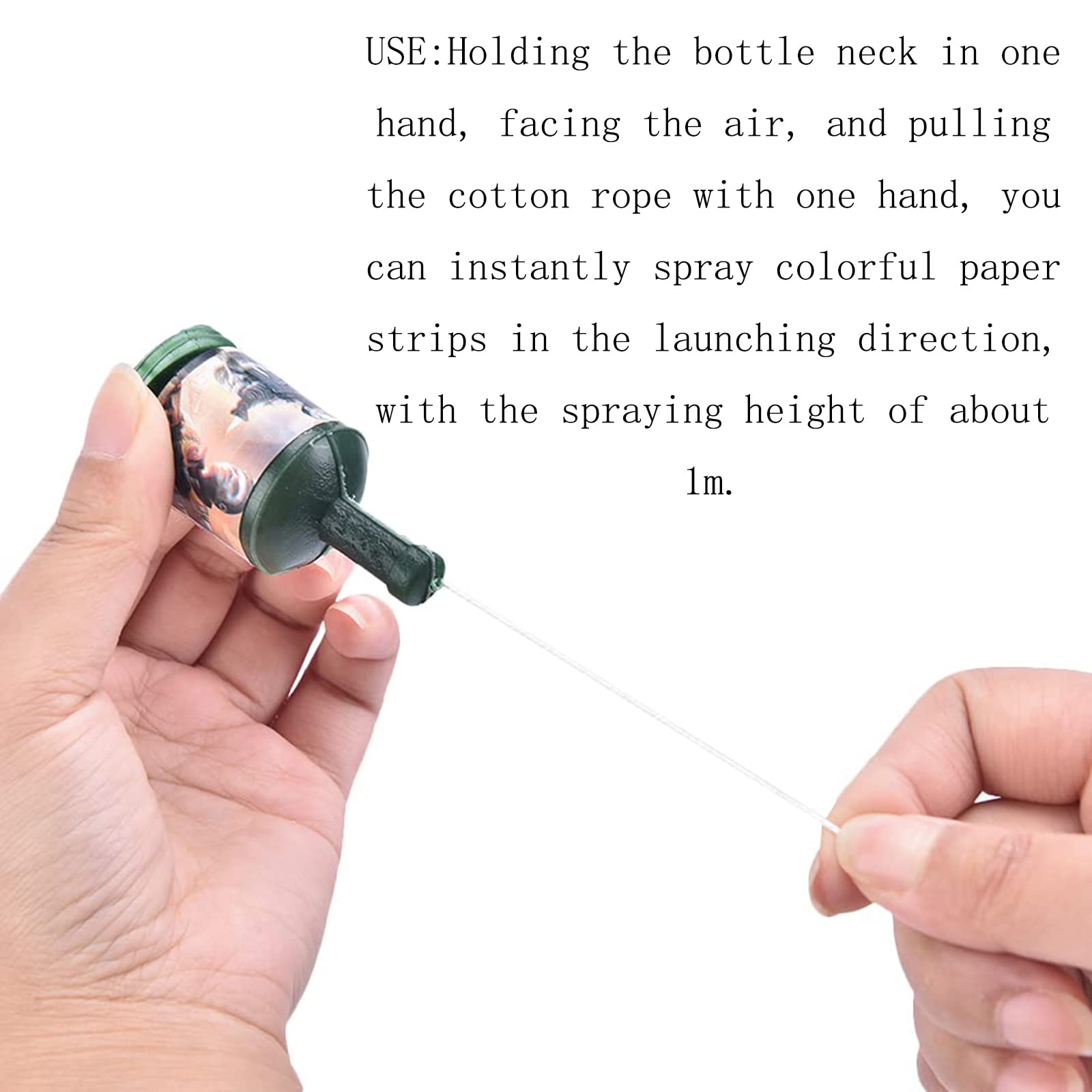 Kekafu confetti popper packaging showcasing 50 pieces for easy setup.