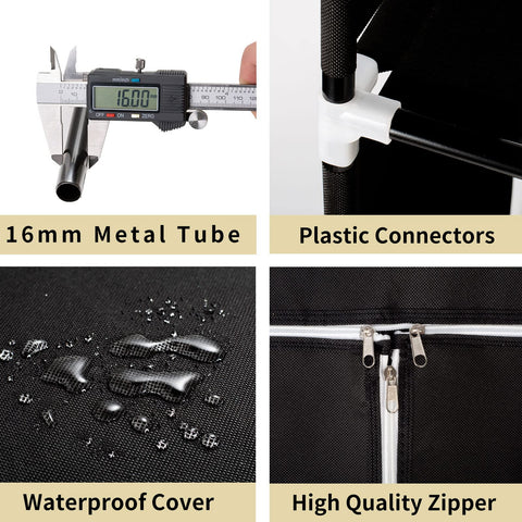 KEKIWE Portable Closet dustproof cover keeps clothes clean