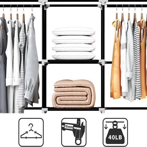 KEKIWE Portable Closet easy-assembly design enables quick setup