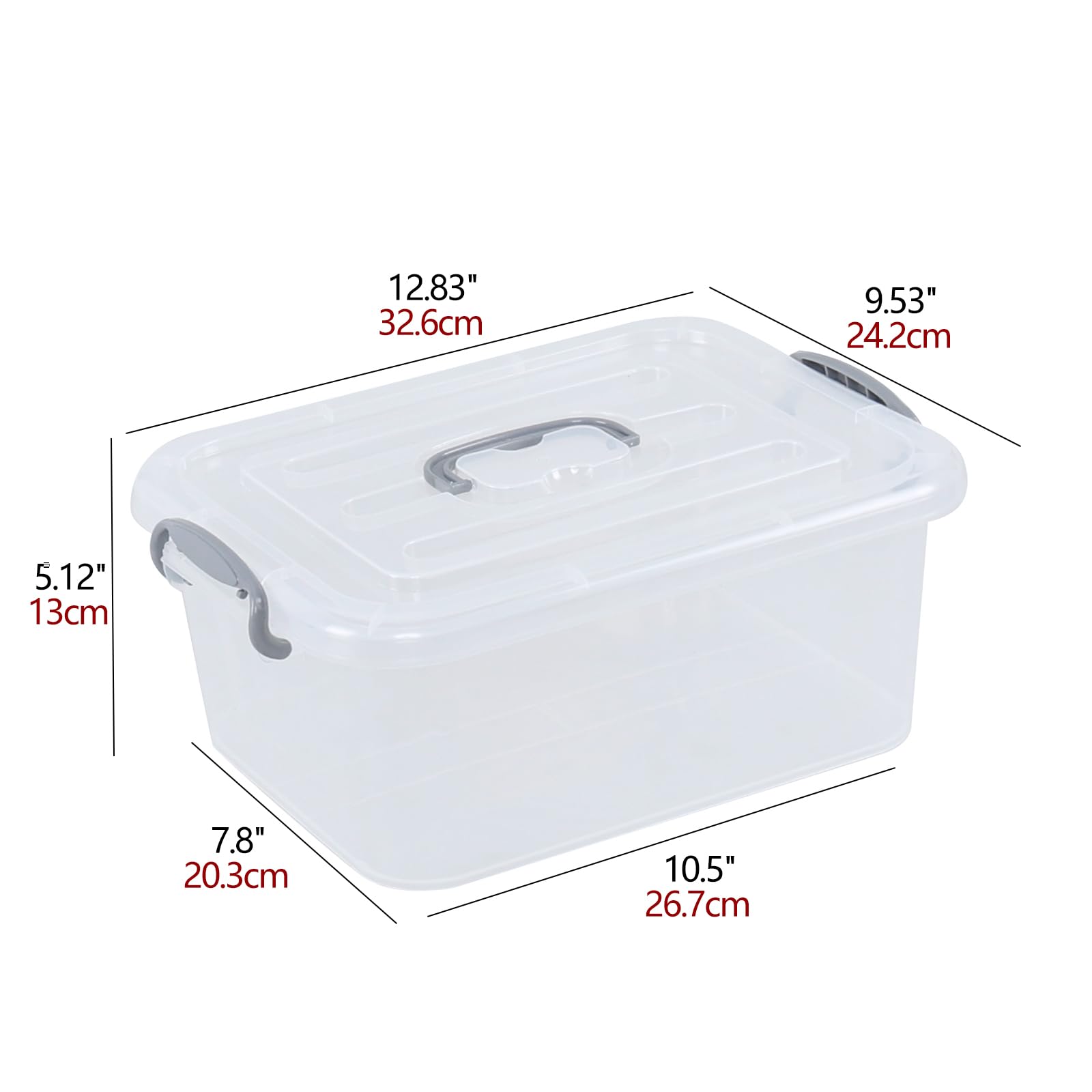 Kekow latch box interior dimensions support neat organization.