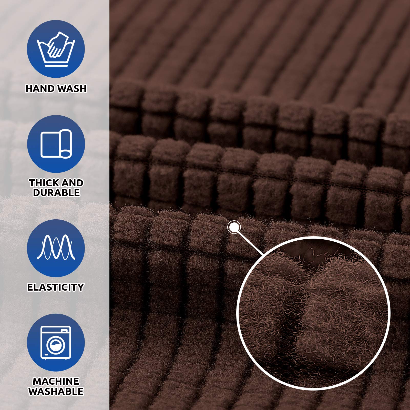 KEKUOU jacquard checked fabric detail adds texture to living room