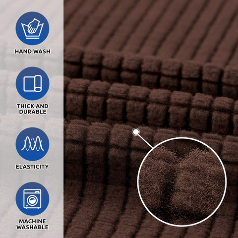 KEKUOU jacquard checked fabric detail adds texture to living room