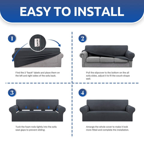 KEKUOU machine-washable sofa cover simplifies cleaning.