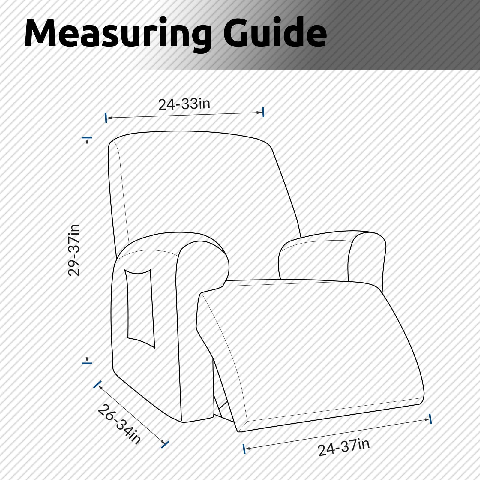KEKUOU recliner cover shields against pet shedding and scratches.