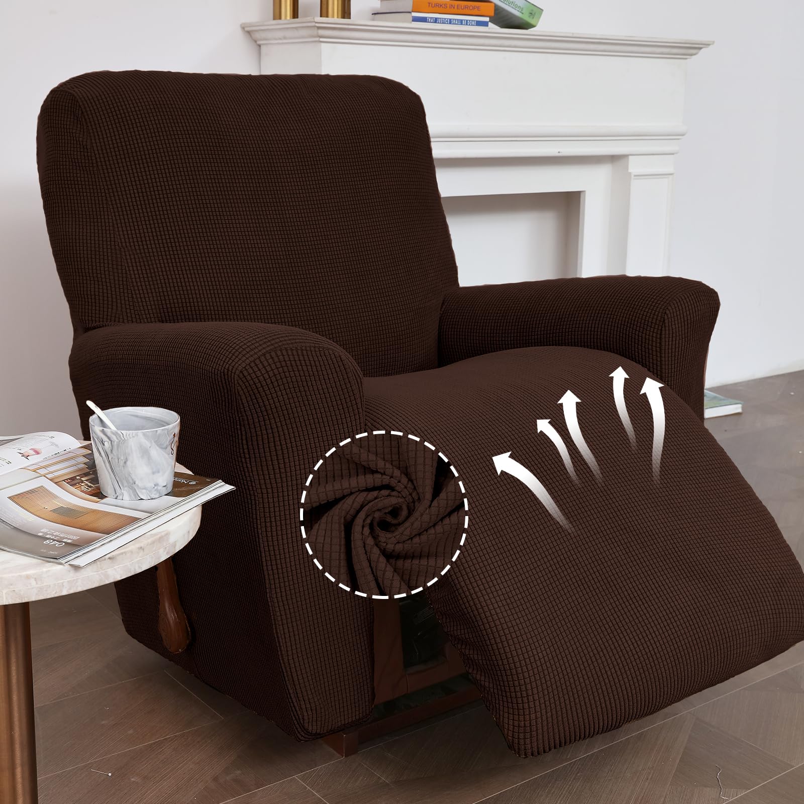 KEKUOU recliner cover quick installation guide for a secure fit.