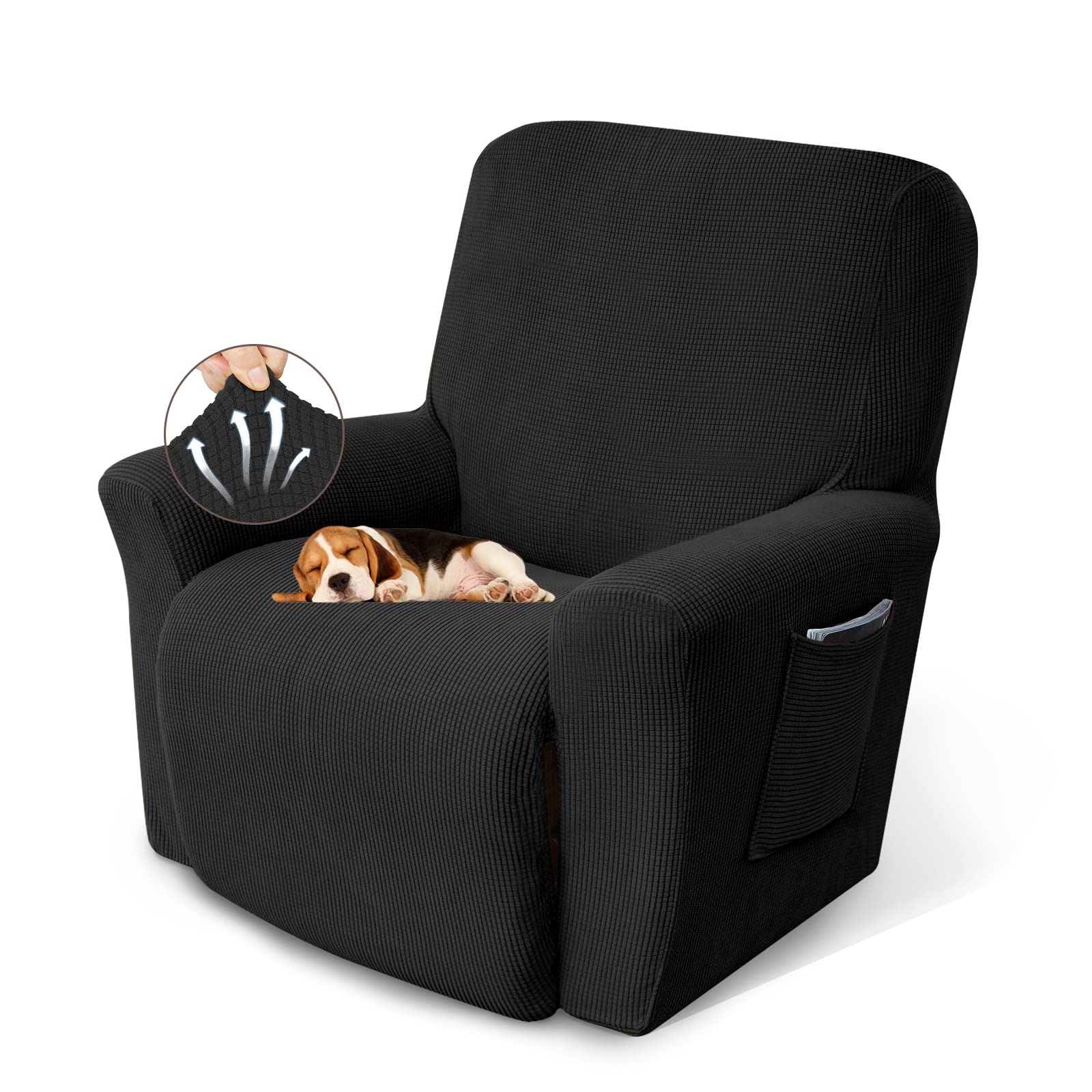 KEKUOU recliner cover with soft jacquard fabric for comfortable protection.