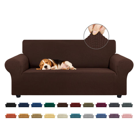KEKUOU stretch loveseat cover on a 55-78 inch sofa protects against spills and pet wear.