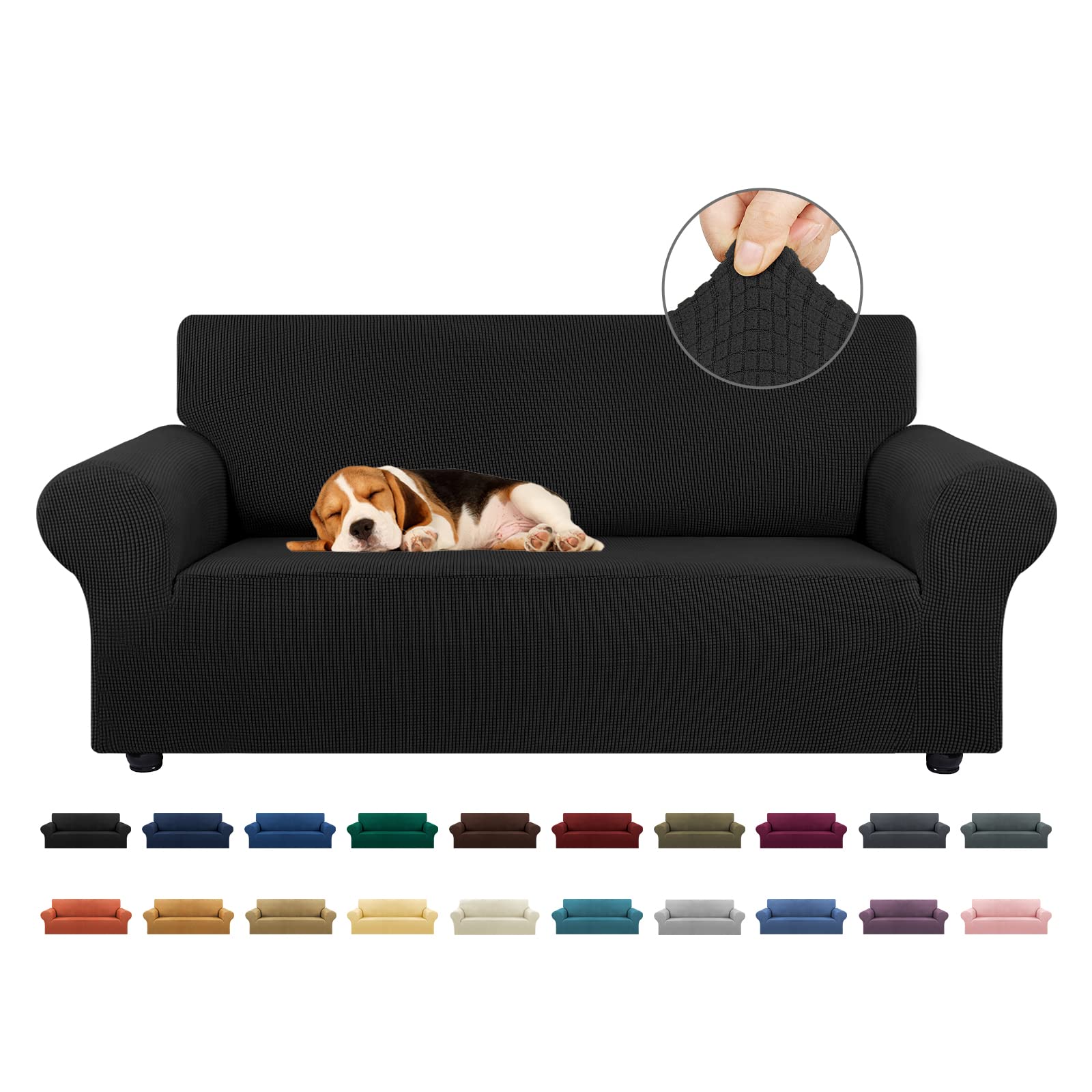 KEKUOU stretch loveseat slipcover fits 55-78 inches for quick sofa protection.