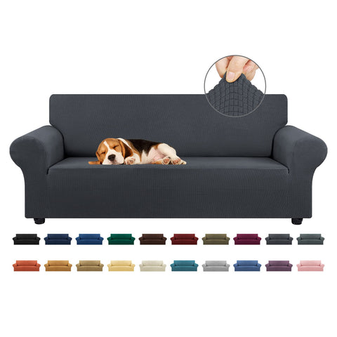 Kekuou stretch sofa cover 78-94 inch charcoal fits snugly for a refreshed living room